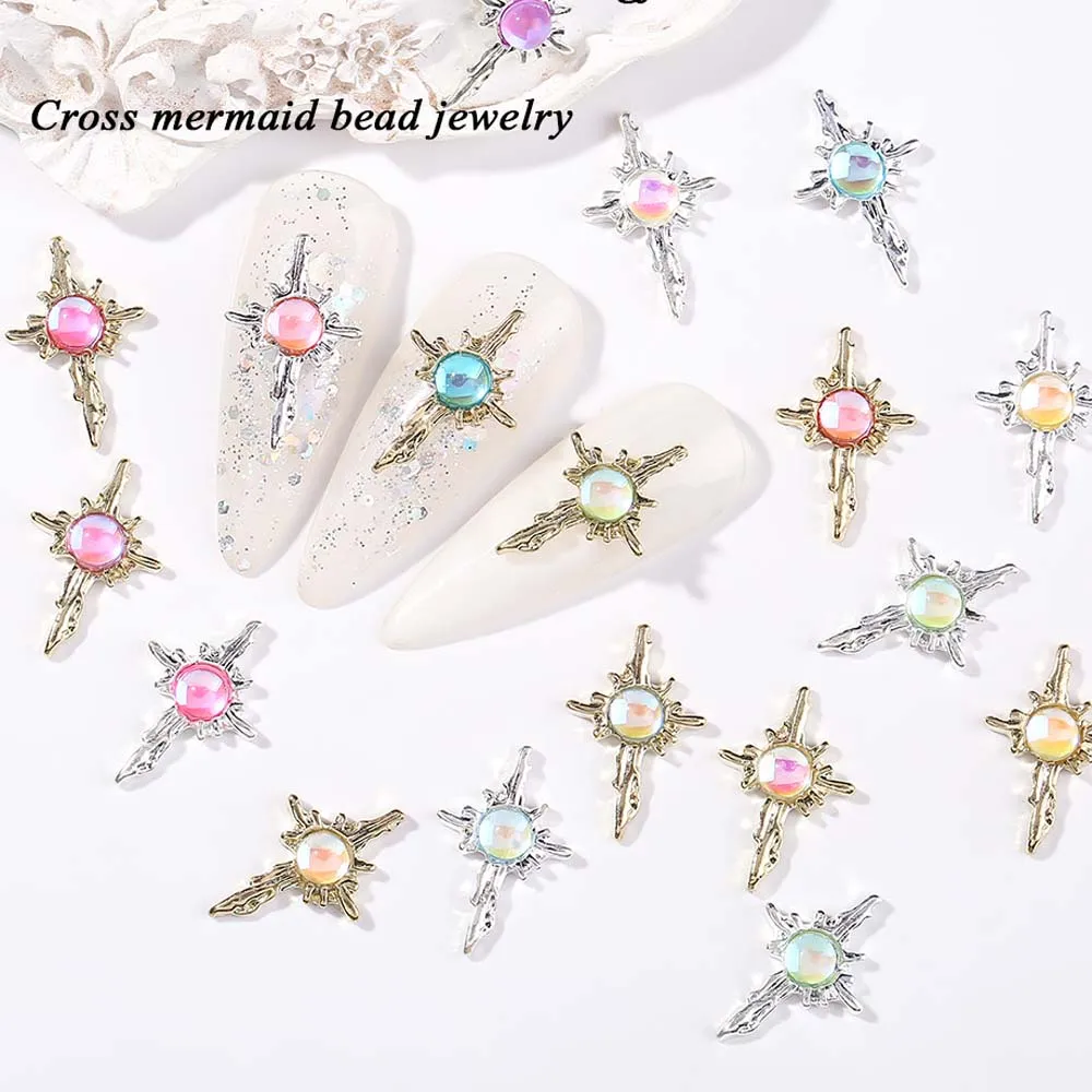 10 шт. круглые циркониевые 3d-элементы для украшения ногтей