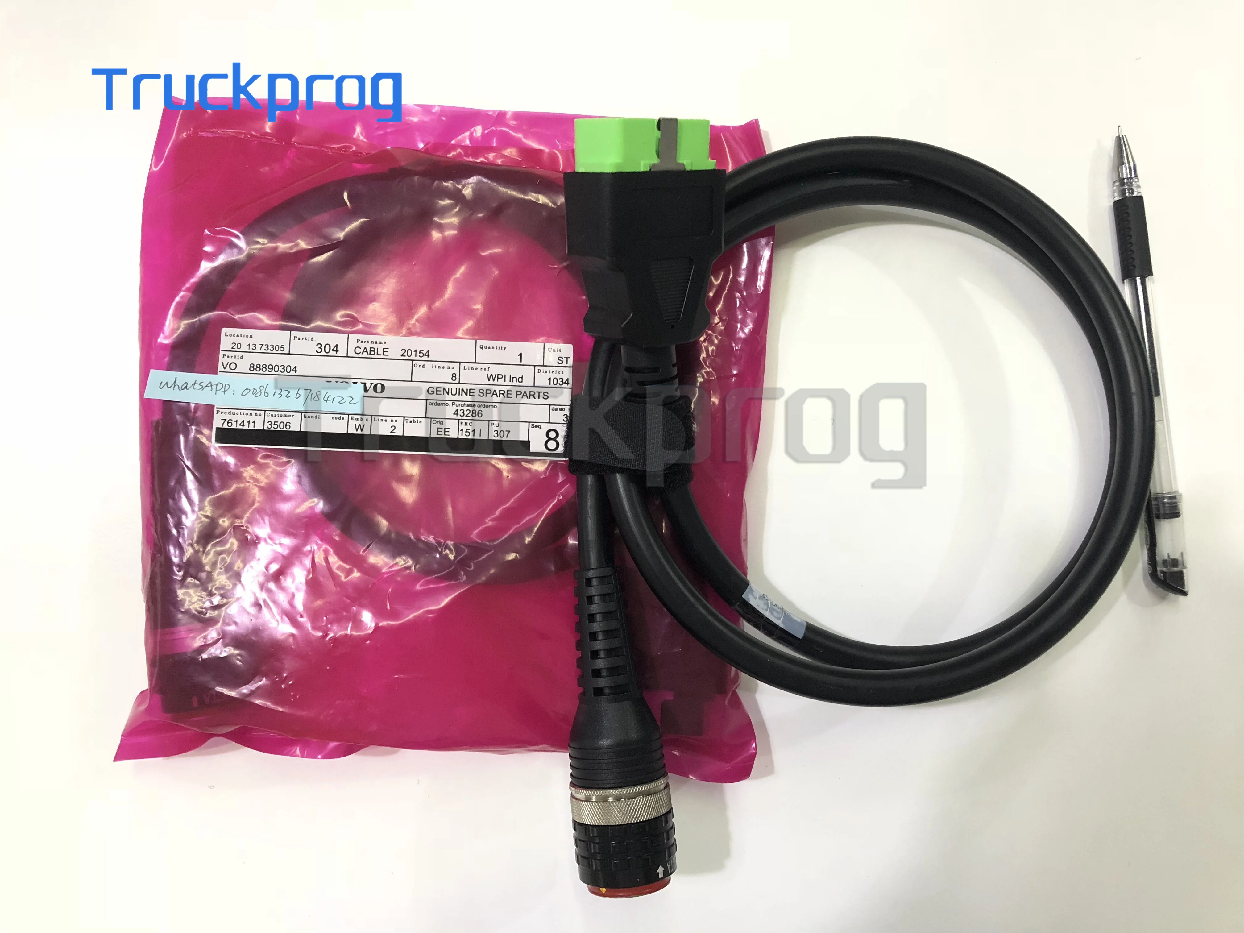 Диагностический инструмент FOR-VOLVO Vocom, кабель VOCOM 88890306, кабель 8pin / FCI для volvo vocom 88890300, диагностический инструмент