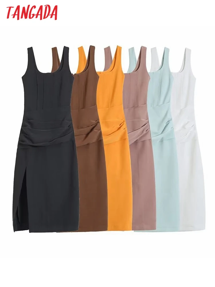 

Платье женское Плиссированное без рукавов, на молнии сзади