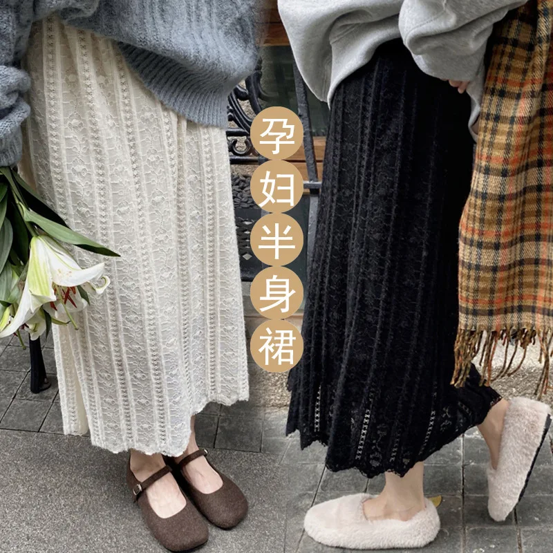 

Зимняя модная одежда для беременных платье для беременных шерстяные вязаные кружевные юбки брюки для беременных платье для беременных
