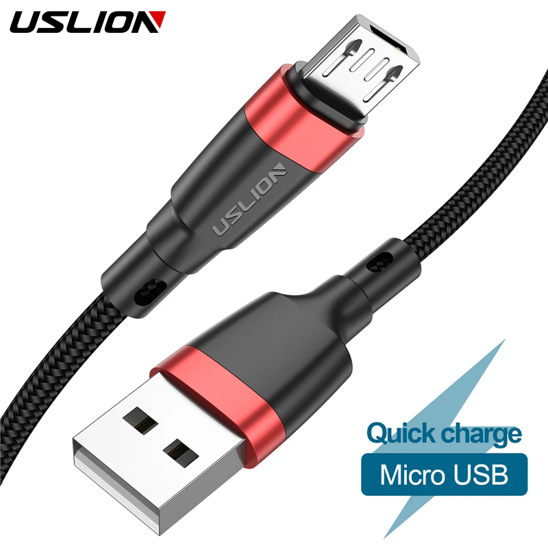 

Кабель Micro USB USLION, 2 м, 3 А, для Xiaomi 11, Redmi 4X, Note 5a