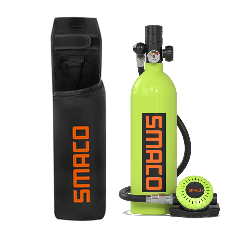 smaco S400pro 1L Strap type emergency rescue diving respirator oxygen cylinder simple and portable Underwater Breathing Device