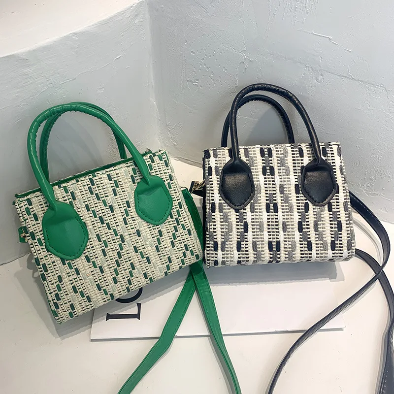 

Trendy Fashion Ladies Shoulder Bag Summer New Portable Woven Small Bag Personality Foreign Style Messenger Mobile Phone Bag