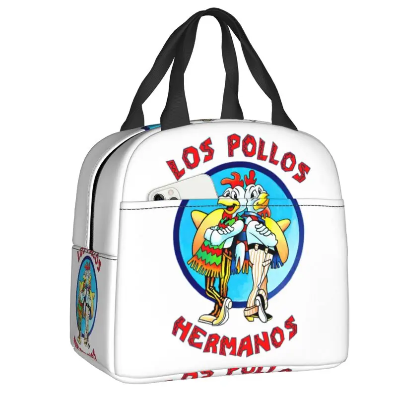 

Los Pollos Hermanos Logo Thermal Insulated Lunch Bags Women Breaking Bad Lunch Tote for Work School Storage Food Bento Box