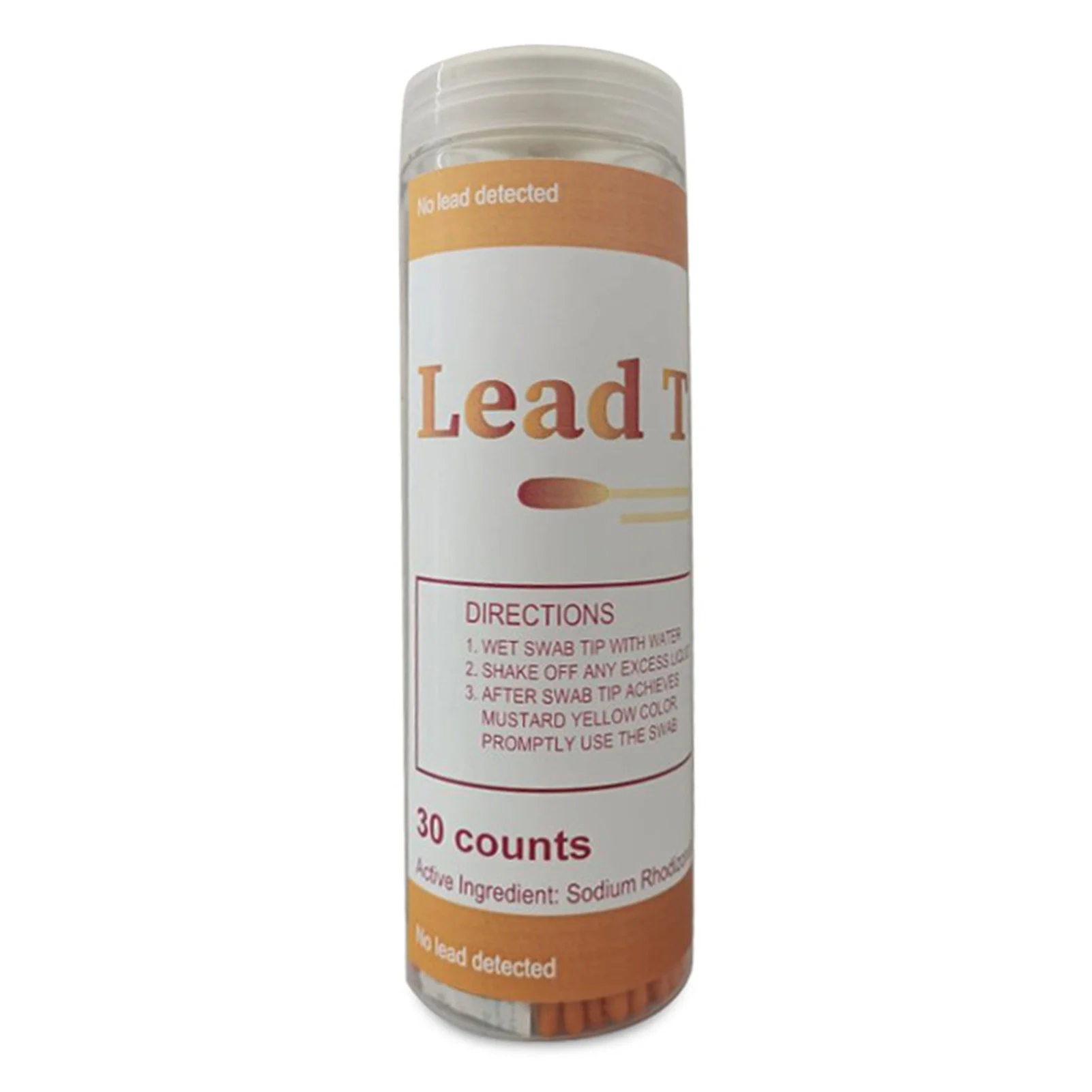 

30PCS Lead Test Kit Disposable Non-toxic Cotton Swab High Sensitivity Lead Test Kit for Tableware, Paint, Cosmetics Tools