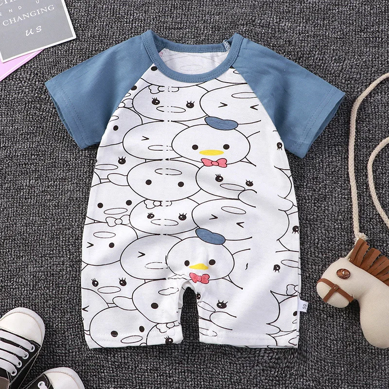 

Baby Summer Clothing Infant Boy d Romper Short Sleeve Jumpsuit Girl Knitted Stylish Cotton Sunsuit Newborn Bodysuit