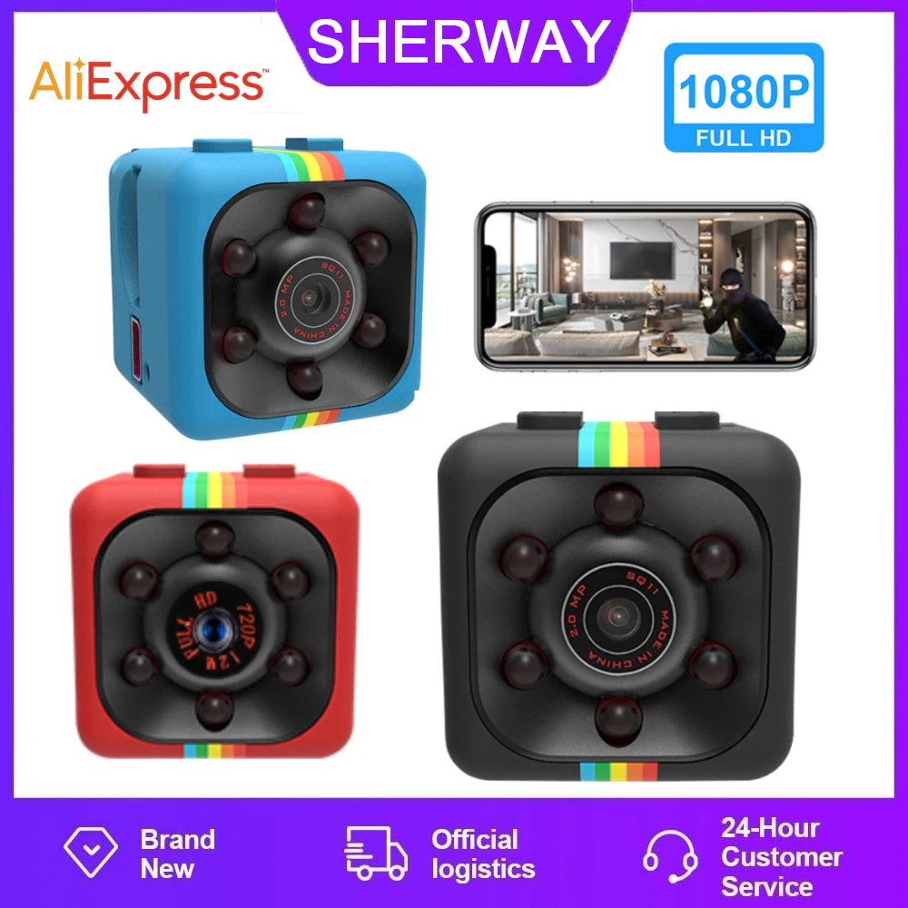 SHERWAY SQ11 мини-камера Full 1080P HD беспроводная домашняя камера инфракрасное ночное видение небольшой интеллектуальный видеорегистратор движения CCTV