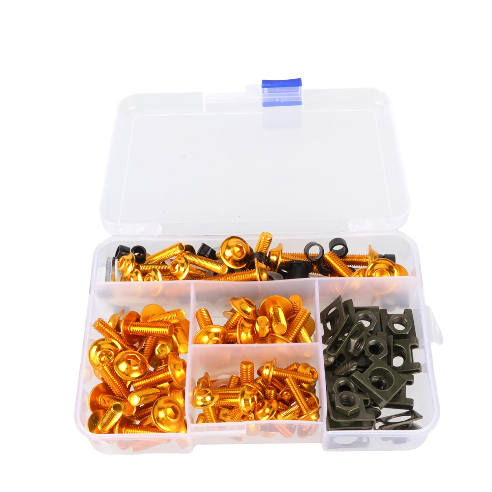 

177 Шт. Алюминиевые Винты Для Лобового Стекла Мотоцикла, Цветные Крепежные Винты, Комплект Болтов Для Обтекателя Мотоцикла