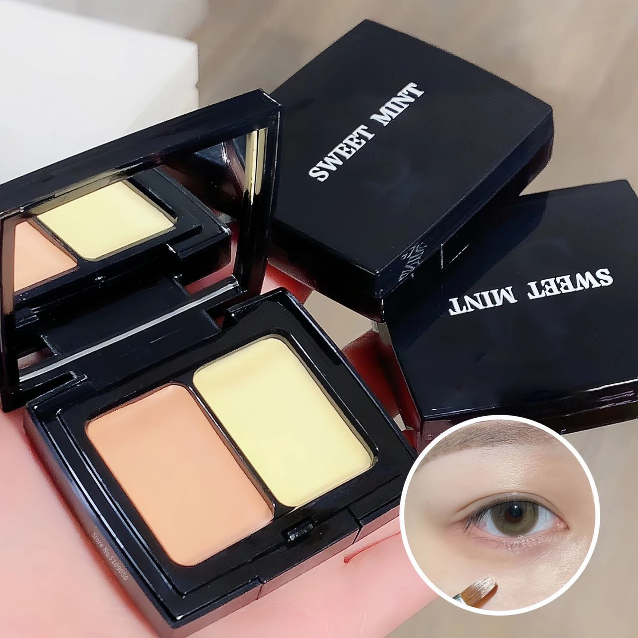 

Dual-color Concealer Palette High Coverage Moisturizing Cream Texture Covers Acne Dark Circles Lasting Brighten Face Makeup