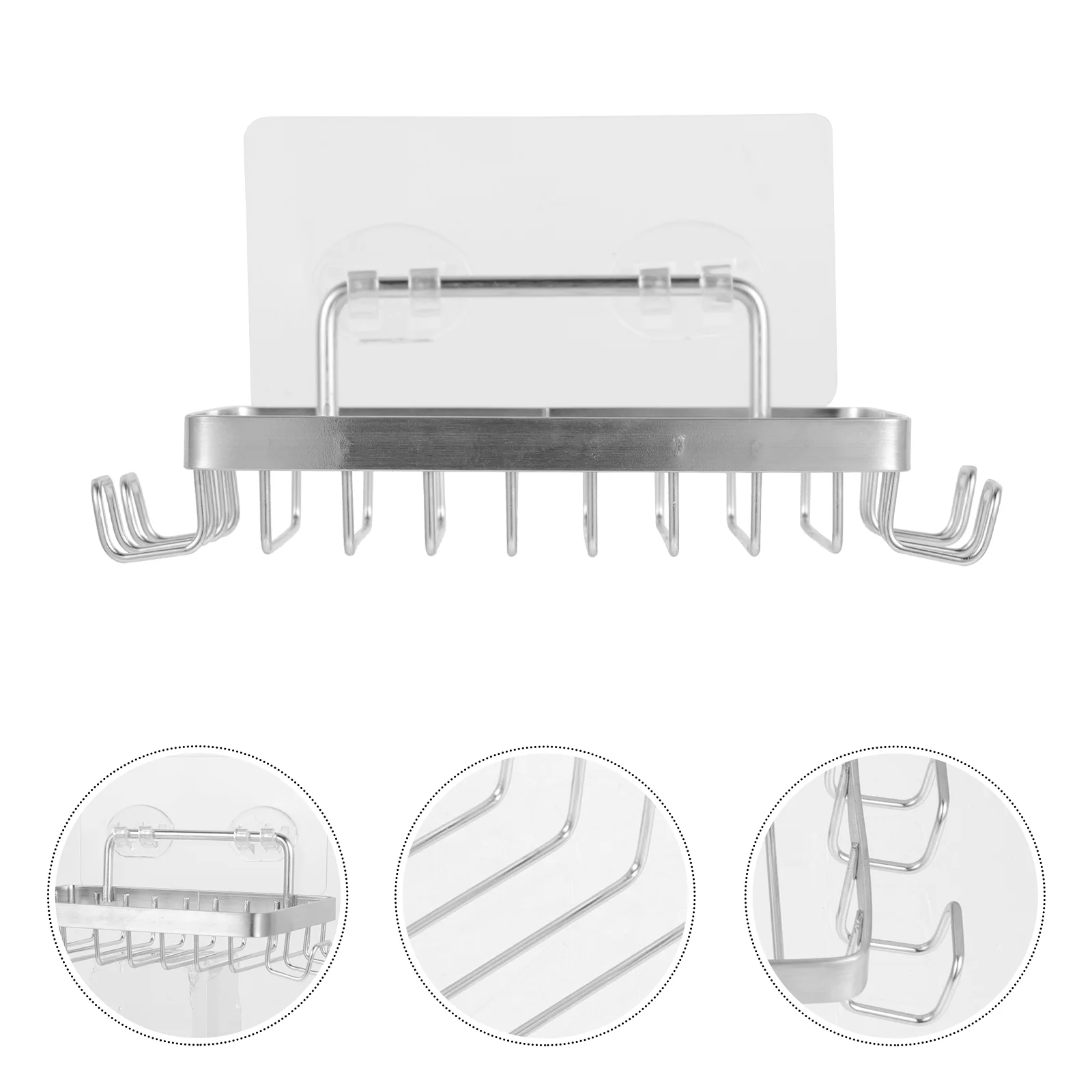 

Soap Dish Holder Wall Kitchen Tray Rack Shower Box Drain Draining Bar Mounted Sponge Saver Container Storage Steel Bathroom Sink