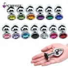 Анальные шарики Кристалл Сердце анальный стимулятор-пробка фаллоимитатор из нержавеющей стали Анальная пробка ювелирные изделия Секс-игрушки