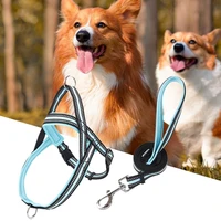 pet chest strap adjustable inclusive soft easy to wear flexible explosion proof breathable medium large dog lead walking running