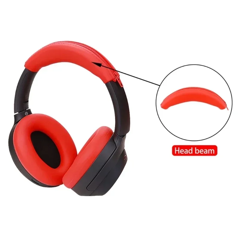 Подходит для наушников Sony WH-1000XM34, XB910, H910N, CH520, моющаяся силиконовая пылезащитная повязка на голову на молнии, защита от пота (art.: 3920ce4a285ca) - 3920ce4a285ca