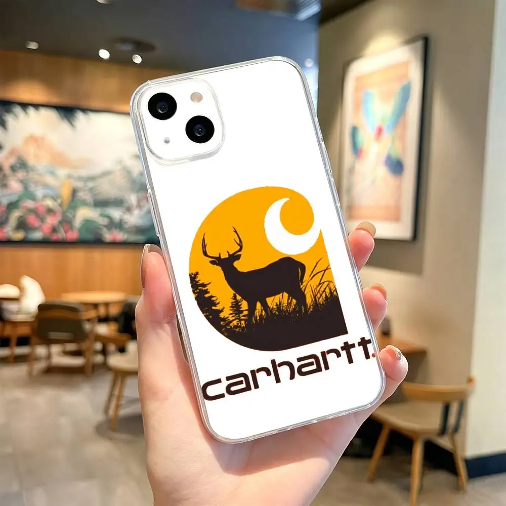 Стильный прозрачный противоударный чехол C-Carhartts-es для iPhone 17, 16, 15, 14, 13, 12, 11 Plus, Pro Max (art.: 3920dbca6097c) - 3920dbca6097c