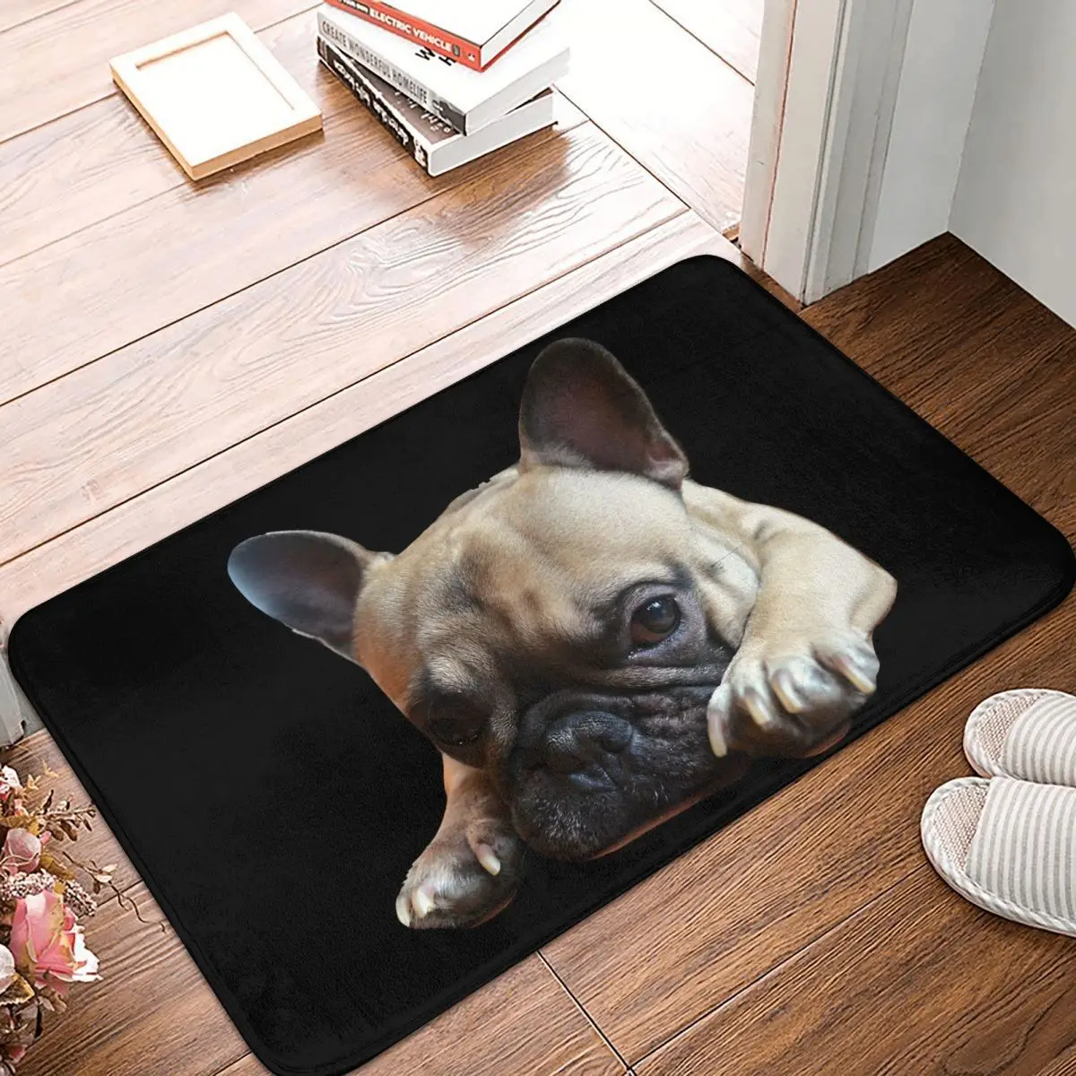 

Pierre The French Bulldog Doormat Rug carpet Mat Footpad Bath mat Non-slip toilet Balcony Parlor durable Washable