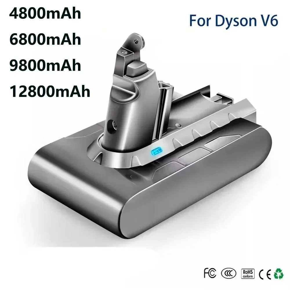 Фото Новый сменный аккумулятор 21,6 В 12800 Ач для Dyson DC62 DC59 DC58 SV03 SV04 SV09 Animal Motorhead V6 Slim V6, абсолютный вакуумный аккумулятор №1
