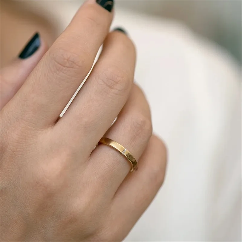 Винтажное Открытое кольцо с квадратным цирконием BOAKO для женщин и мужчин