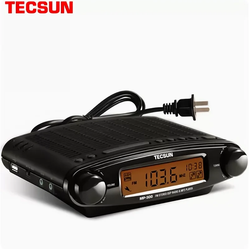 

Tecsun MP-300 Clock Controlled FM Radio Stereo Plug-in Card U Disk MP3 Player