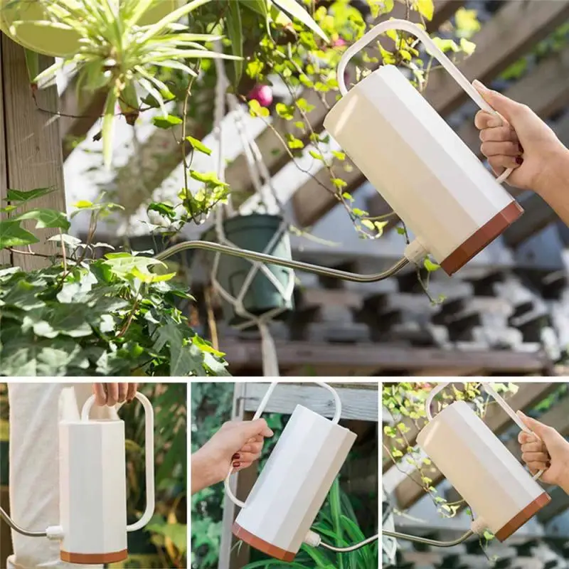 

Gardening Watering Can Large Capacity Detachable Watering Kettle Household Stainless Steel Long Mouth Garden Lawn 1.5l Plastic