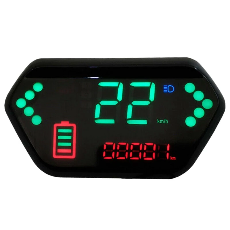 

48V / 60V Motorcycle Odometer Digital LCD Display Tachometer LCD Speedometer for Electric Motorcycle