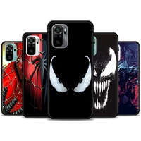 cartoon marvel venom spiderman phone case for redmi 10 9 9a 9c 9i k20 k30 k40 case plus note 10 11 pro soft silicone