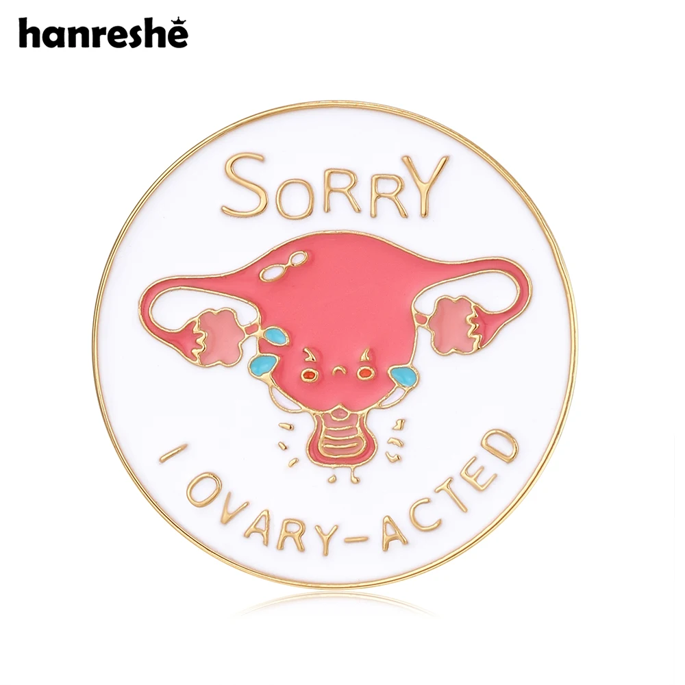 Модная круглая брошь Hanreshe унисекс металлический значок из цинкового сплава для