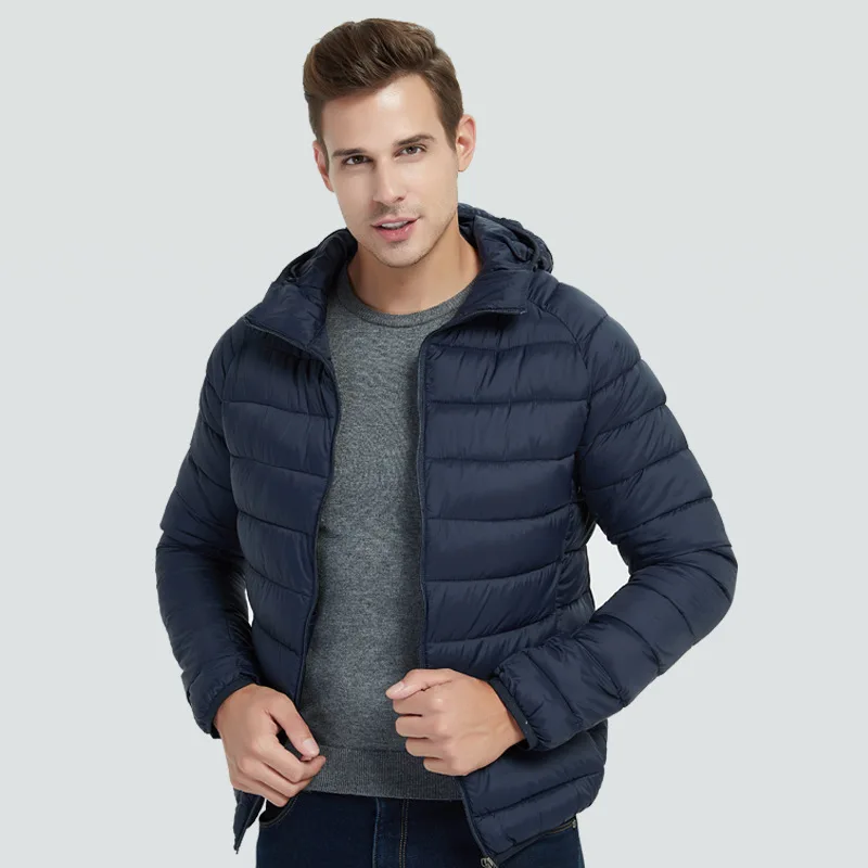Men's Winter Coat Cotton-padded Jacket 2022 New Fashion Thin Short Hooded Jackets Male Casual Parkas Chaquetas Hombre