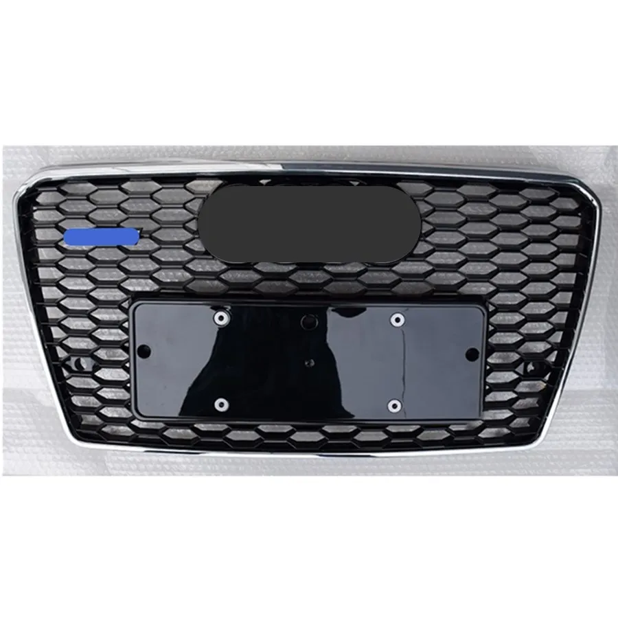 

RS7 style front sports hexagonal mesh honeycomb cover grille gloss black for Audi A7/S7 2009-2015 auto parts