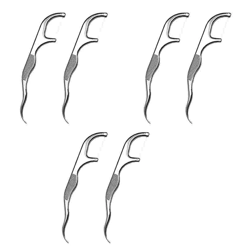 

Флоссер для очистки полости рта, инструменты для путешествий, многоразовые флоссеры, металлические угловые медиаторы из нержавеющей стали