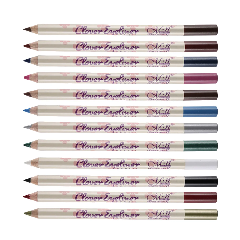 

12 Eyeliner Set Fine- Point Eye Pen Eyeliner Pencils Green Shadow Eyeliner