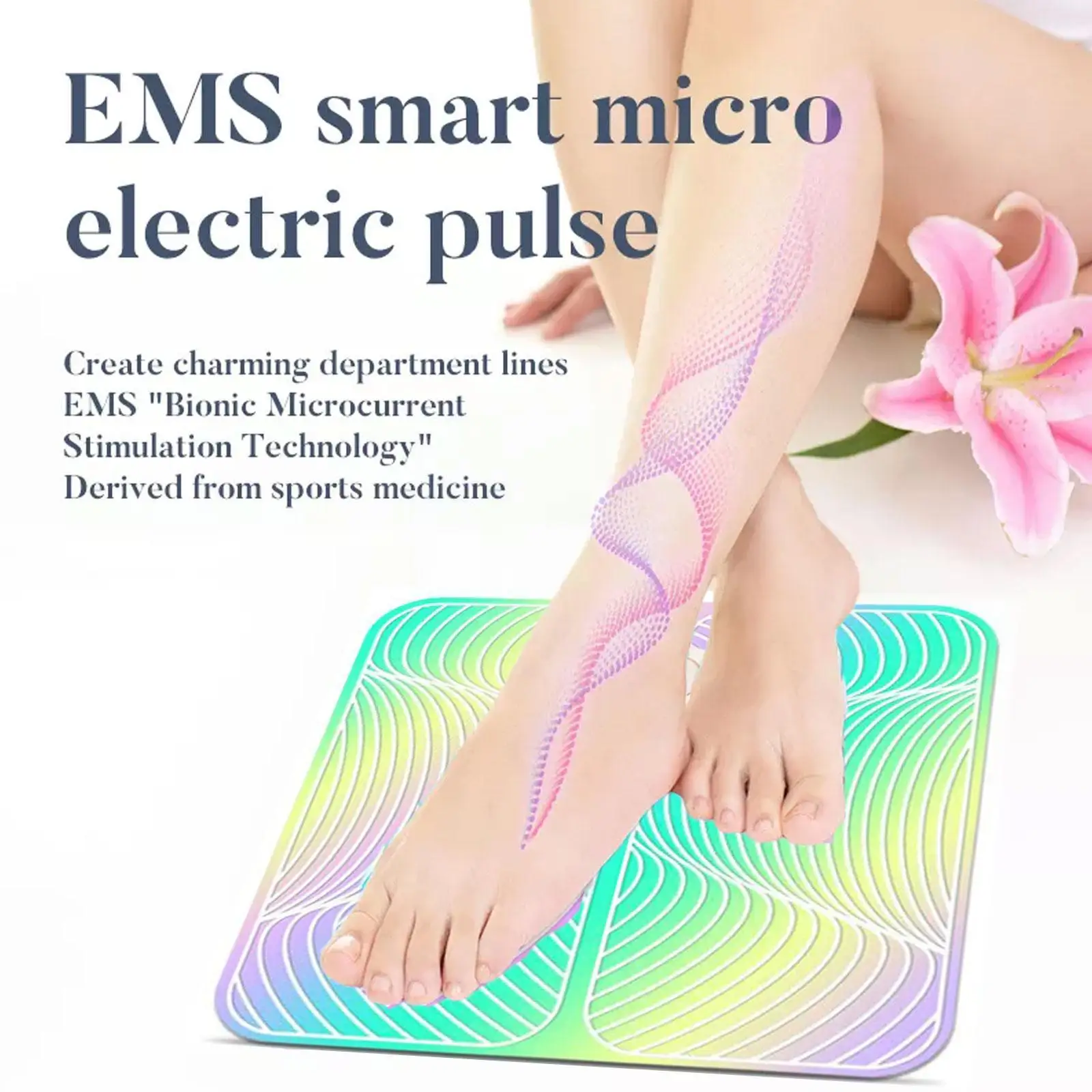 

Electric EMS Foot Massager Pad Foot Massage Mat Feet Relieve Circulation Ache Care Blood Pain Improve Stimulator Muscle Hea E0Q8