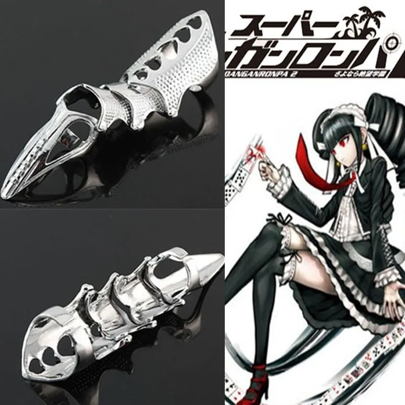 Фото Горячая новинка: Кольцо на палец Danganronpa в готическом стиле, панк-кольцо Celestia Ludenberg, классический аксессуар для косплея на Хэллоуин №1