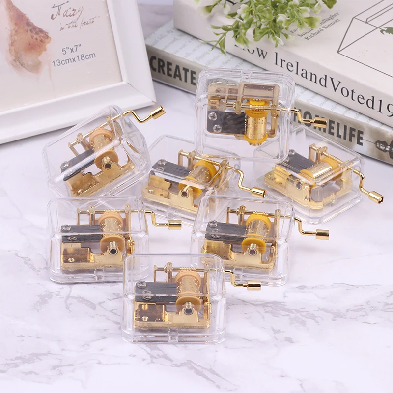 

Музыкальная шкатулка ручной работы, акриловые креативные поделки, украшения, ручное движение, подарки на день рождения, Женский бойфренд, м...