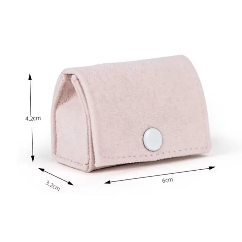 Women Girl Portable Velvet Button Ring Bracelet Bag Jewelry Bag Wrapping Flannel Bag Storage Pouch Brand New