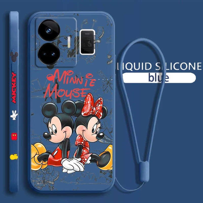 Микки Минни симпатичная жидкая левая веревка для OPPO Realme GT2 Explorer Master Neo5 C21Y 10 9 8 4G