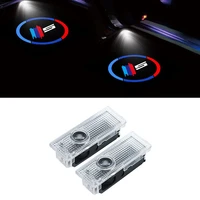 2 pieceset car door logo projector laser light led hd warning ghost welcome lamp for bmw 5 series auto accessories