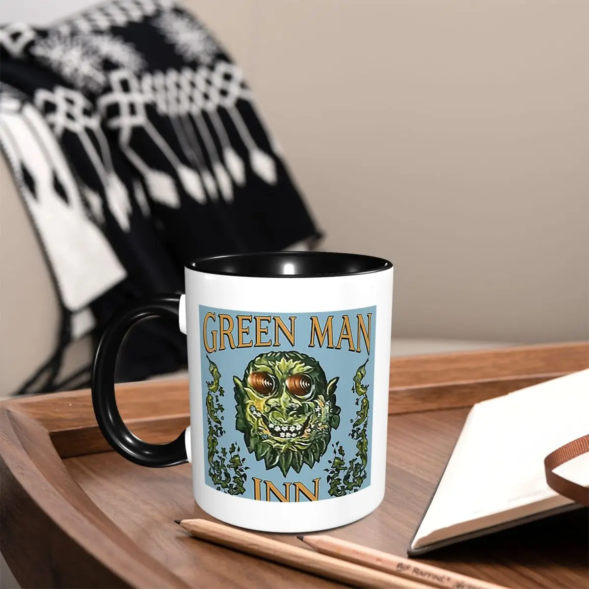 Фото Кружка The Green Man Inn - Забавная керамическая кружка «Плетеный Человек» для кофе, чая, молока, подарок для женщин и мужчин №2