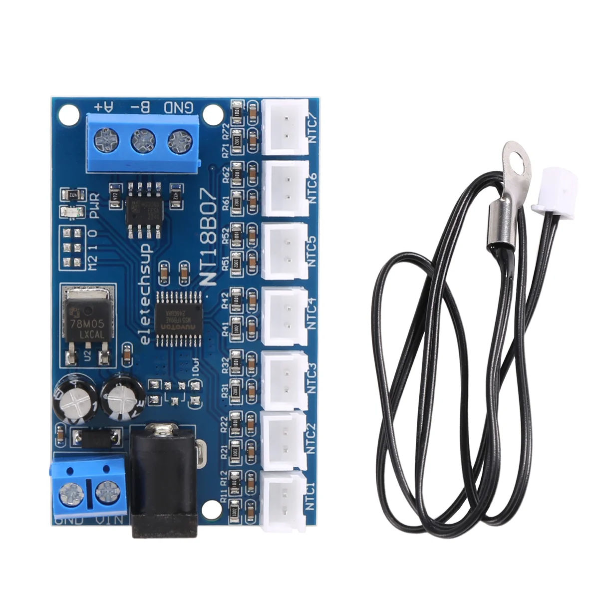 7-канальный RS485 NTC датчик температуры для измерения MODBUS RTU безбумажный регистратор
