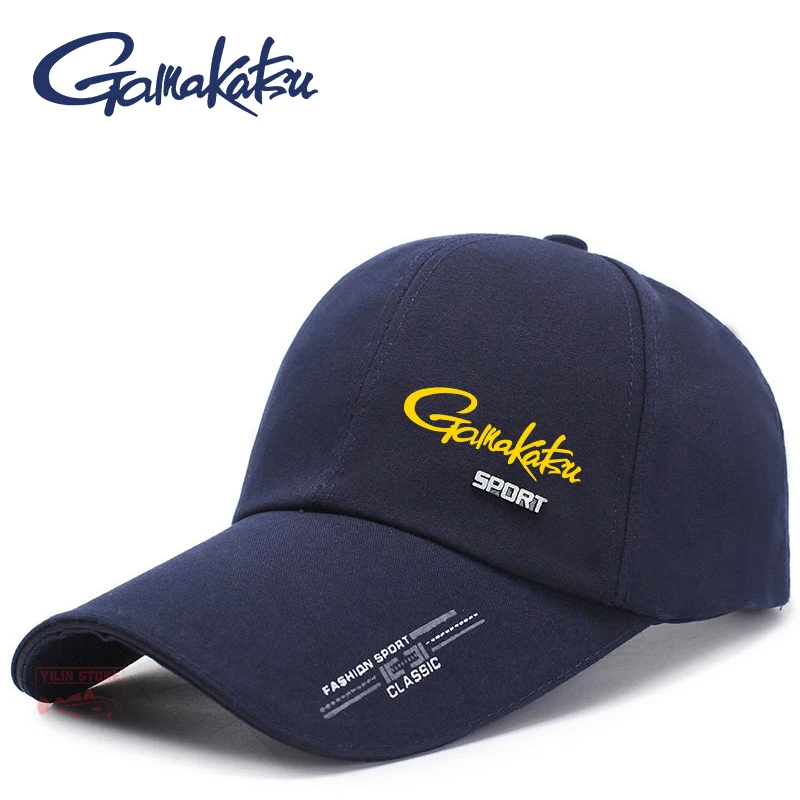 

New 2022 Gamakatsu Men's Fishing Hat Adjustable Shade Windproof Baseball Cap Summer Outdoor Running Travel Sunscreen Fishing Hat