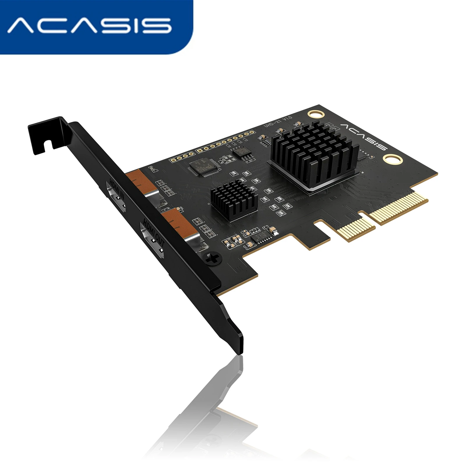 

Встроенная Плата видеозахвата PCIE ACASIS, совместимая с HDMI вход и выход 240FPS 4K60Hz для Xbox/PS5/переключения игр, Прямая запись