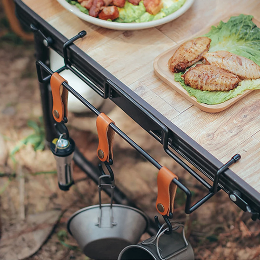 

Table Side Hanging Rack Portable Desktop Storage Hanging Hook Detachable Camping Table Side Rack Multi-purpose Outdoor Tableware