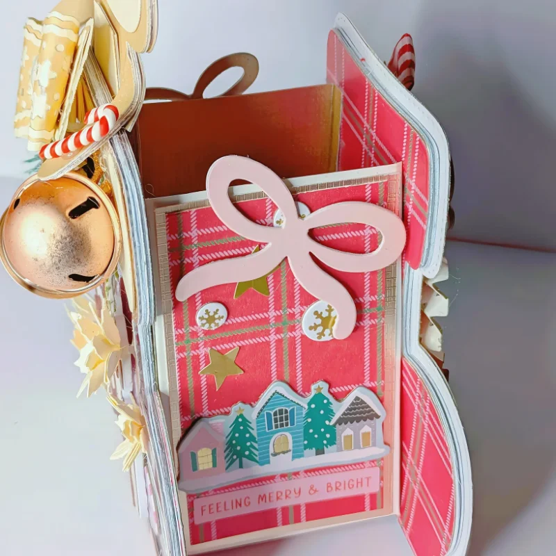 Мини-альбом Santa Boot металлические штампы для скрапбукинга своими руками бумажные