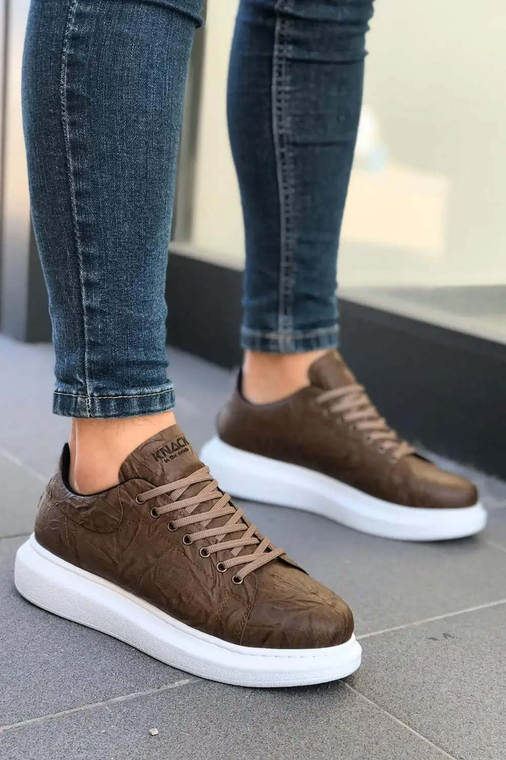 

Knack High Outsole Casual Male Shoes Mink (Pattern) color Comfortable Flexible Built Orthopedic Stylish Design Special Day Wedding Fashion 044