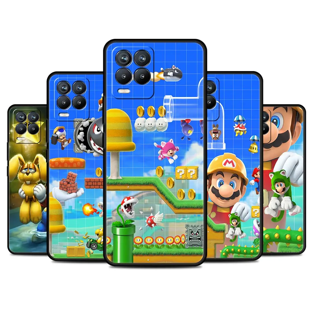 Чехол Super Mario Big Break Estuche для Realme 8 7 6 Pro C21 C3 X7 C35 GT Neo X50 черный чехол телефона XT C21Y C15 C11 |
