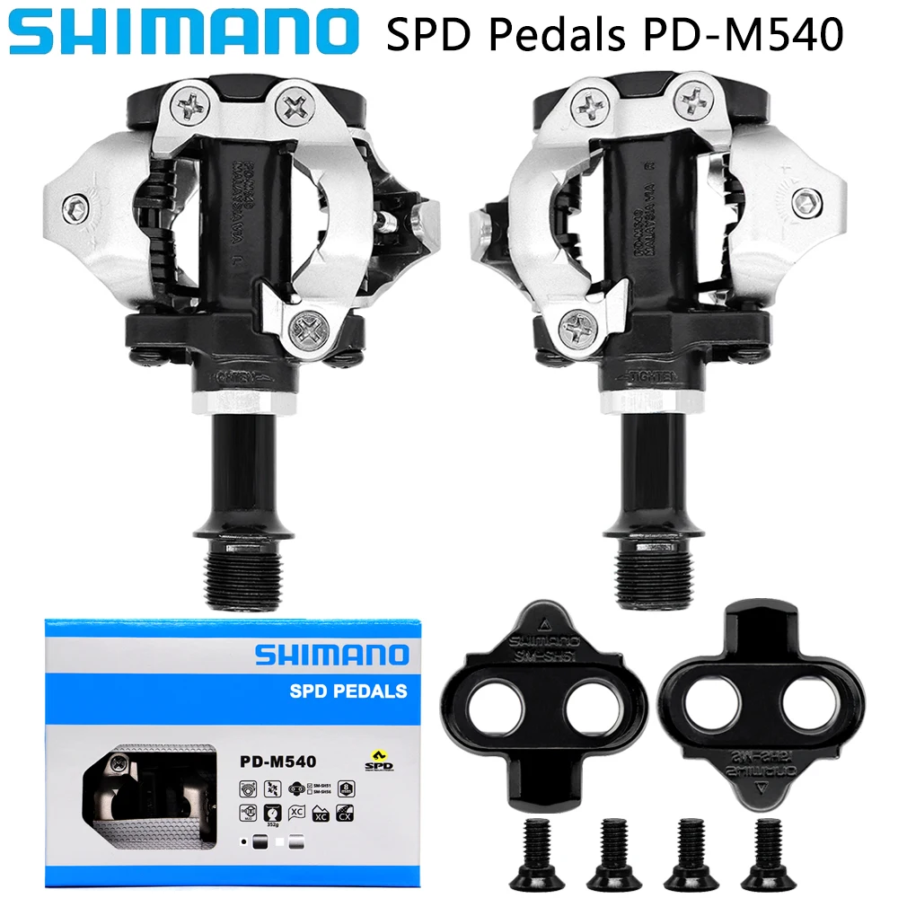 SHIMANO MTB велосипедная педаль PD M540 двухсторонние самоблокирующиеся педали SPD с SM-SH51