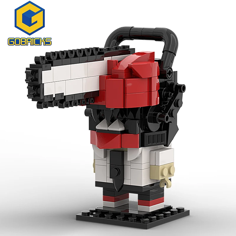 

Gobrick MOC аниме цепная пила человек строительные блоки мультфильм образовательная коллекция Кирпичи DIY модель игрушки для детей Рождественск...