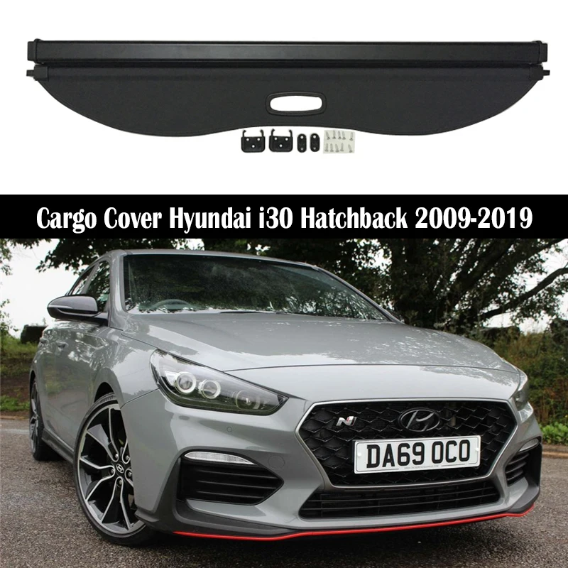 

Rear Cargo Cover For Hyundai i30 Hatchback 2009-2019 privacy Trunk Screen Security Shield shade Auto Accessories