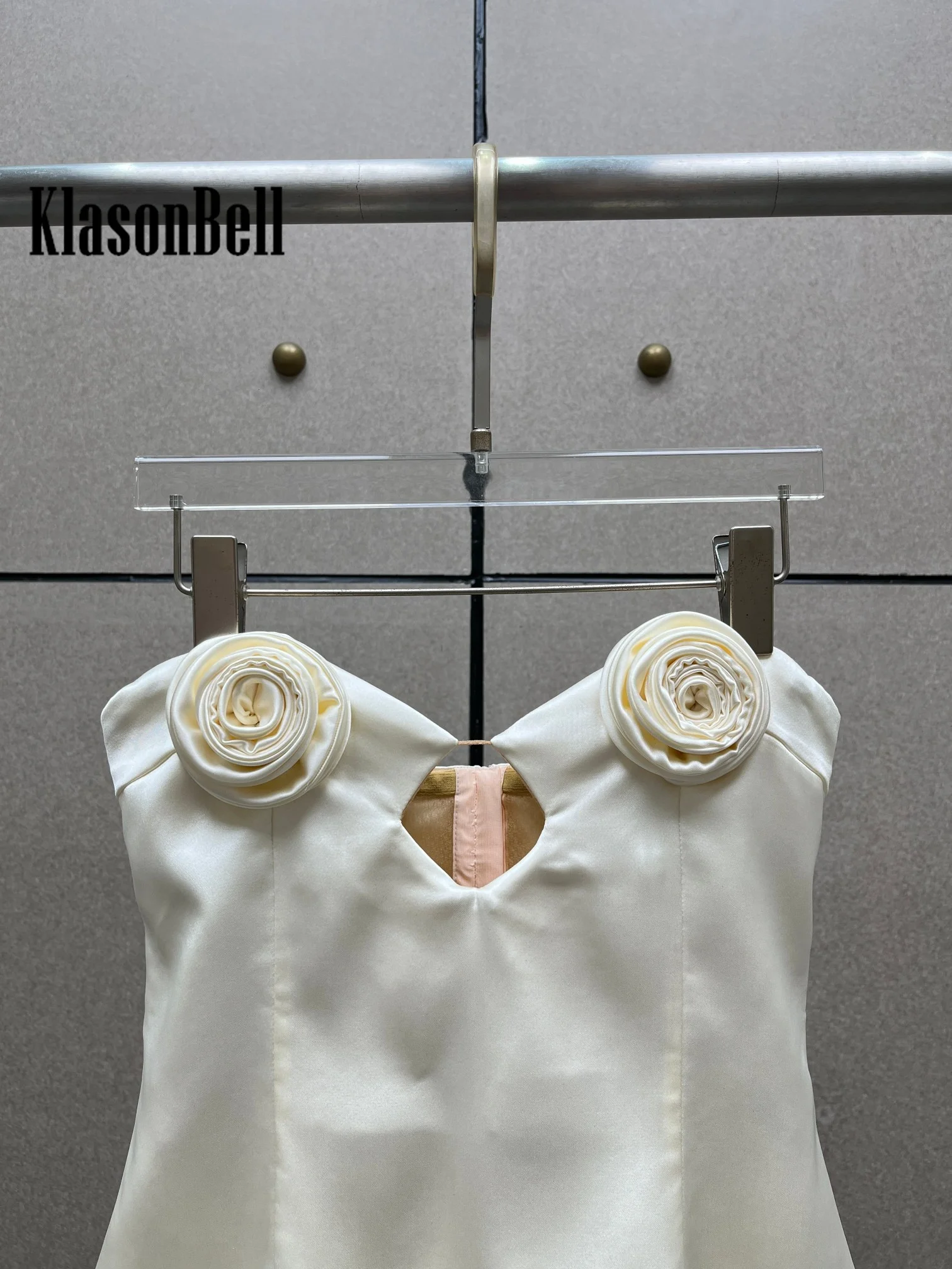 11.22 KlasonBell шикарное вечернее платье без бретелек с цветочным дизайном