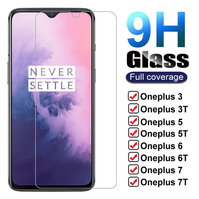 

Закаленное стекло 9H для Oneplus 7, 7T, 6 T, 5T, 6, 5, 3T, 3, 1 +, 7, 1 +, 6, защита экрана One Plus 7, Oneplus7, 6 T, 7T, защитная стеклянная пленка, чехол