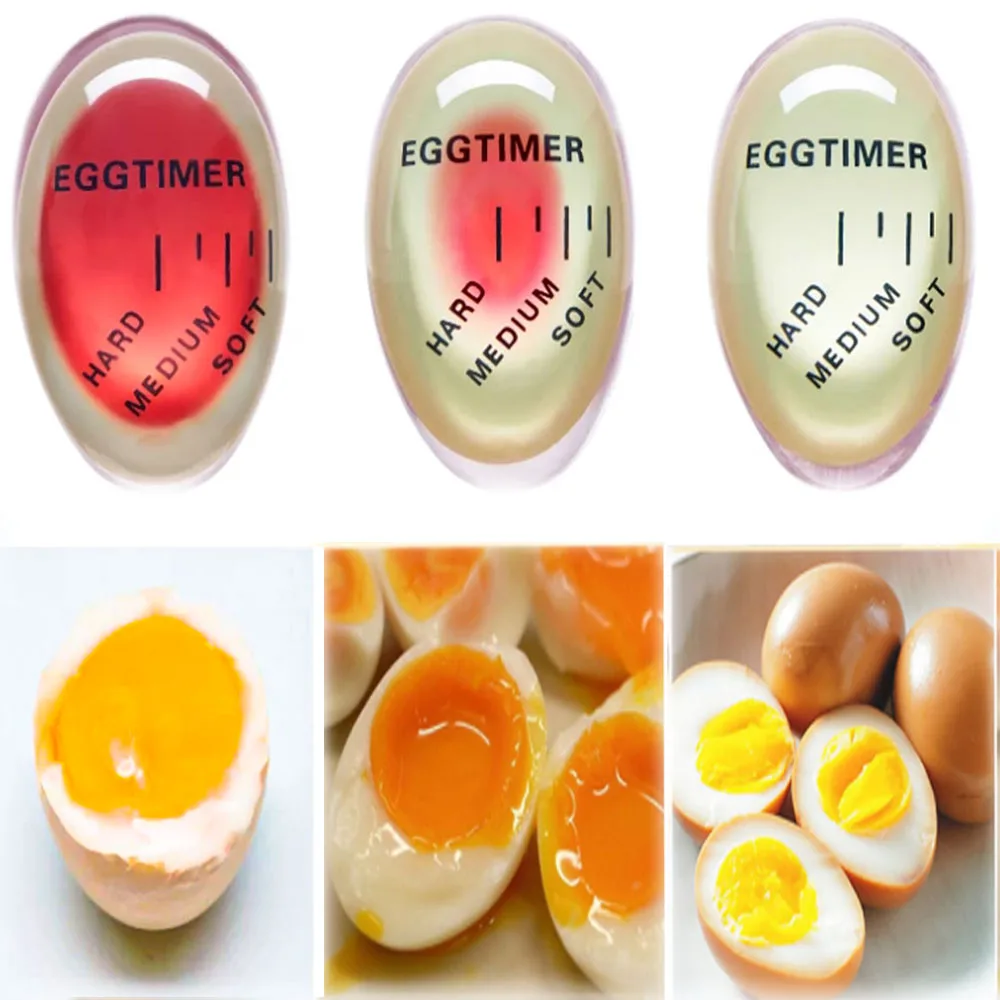 

Kitchen Timer egg Mini Temperature Helper Color Changing Multiple Styles Resin Material Tool Soft Hard Boiled Cooking Decoration